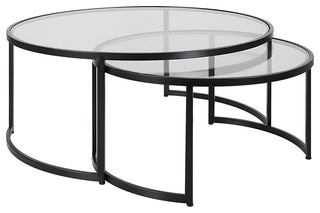 Rhea Nesting Coffee Tables, Black, Set of 2