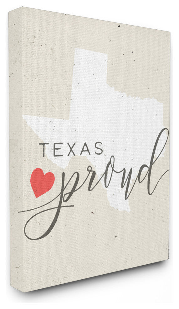Texas Proud, 24x30, Stretched Canvas Wall Art