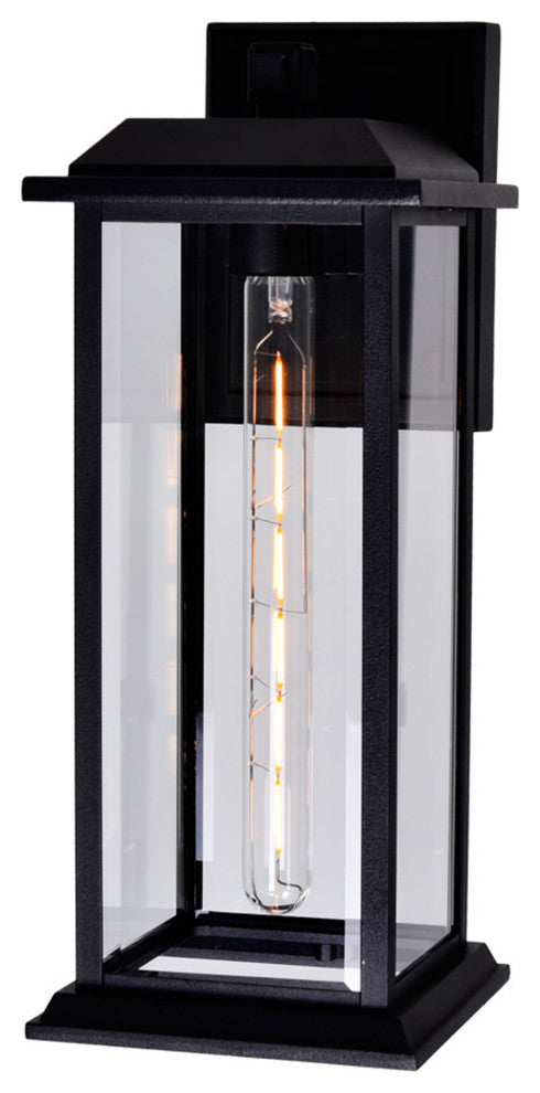 Blackbridge 1 Light Outdoor Black Wall Lantern