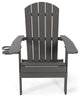 Inspired Home Colston Outdoor Chair, Weather Resistant, Charcoal Gray