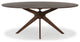 Safavieh Couture Hawkins Wood Oval Dining Table, Walnut