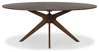 Safavieh Couture Hawkins Wood Oval Dining Table, Walnut