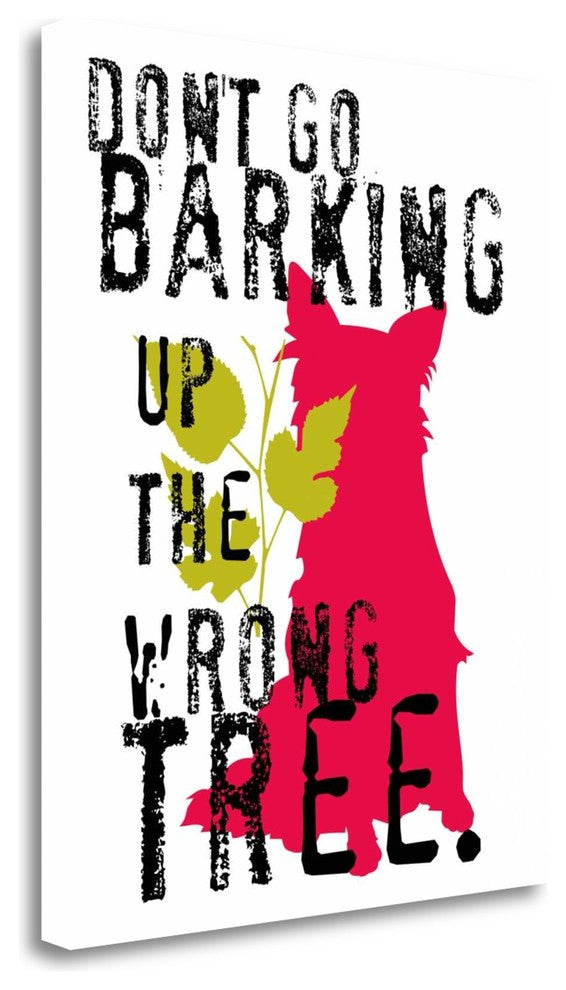 "Dont Go Barking" By Ginger Oliphant, Giclee Print on Gallery Wrap Canvas