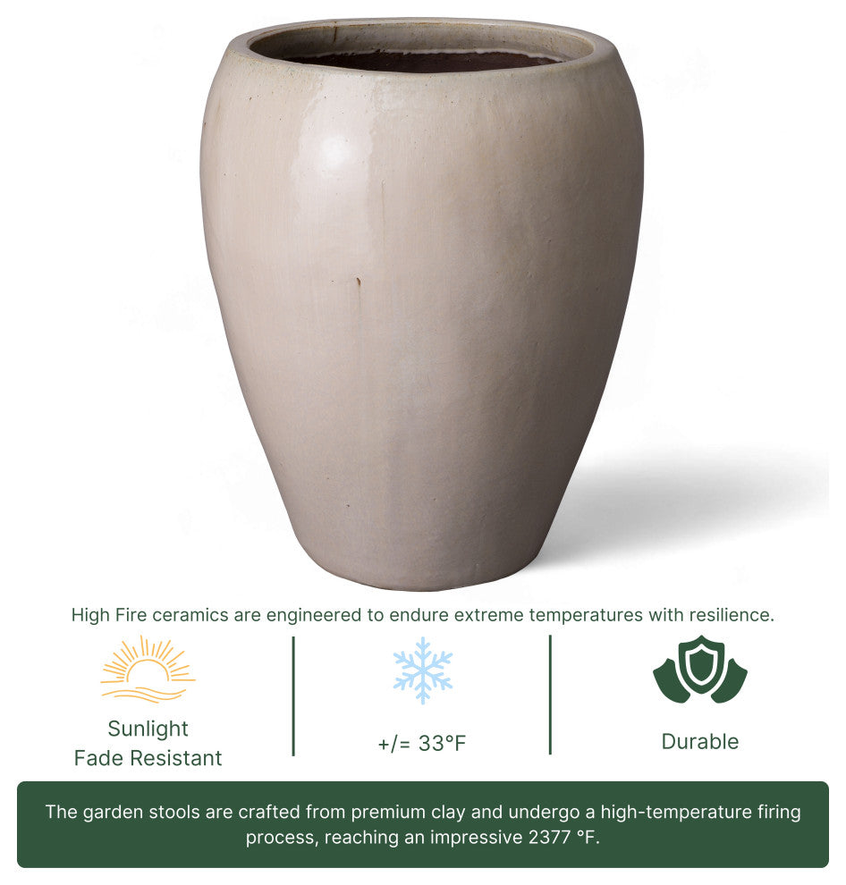 Round Pot, White 17x23