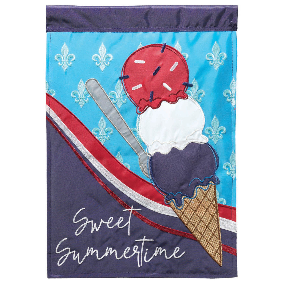 Flag Sweet Summertime Fleur-De-Lis 29x42