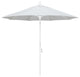 9' White Collar Tilt Lift Fiberglass Rib Aluminum Umbrella, Natural