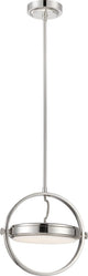 Nuvo 1-Light LED Gyro Pendants Light Fixture, Polished Nickel
