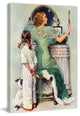 "Going Out" Painting Print on Canvas by Norman Rockwell