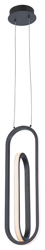 1 Light Modern Mini-Pendant, Matte Black
