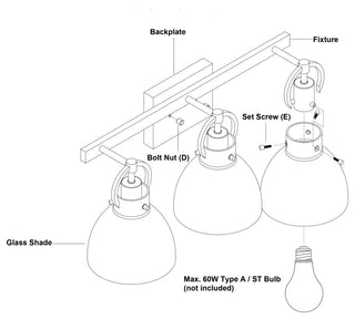 Vaxcel Lighting W0418 Ogden 3 Light 26"W Vanity Light - Matte Black