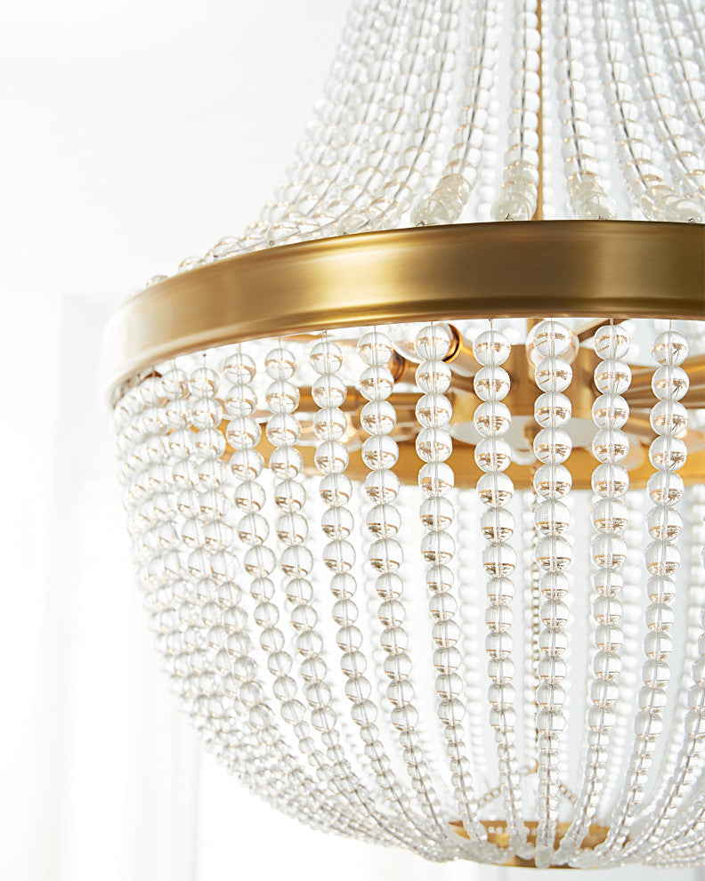 Summerhill Medium Chandelier, Burnished Brass