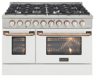 KUCHT Professional 48" 6.7 cu. ft. Range Cust, White Gold, Natural Gas