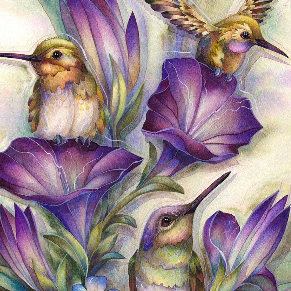 Everlasting Friendship Hummingbirds Wooden Wall Art, Petite 7.5x5.5