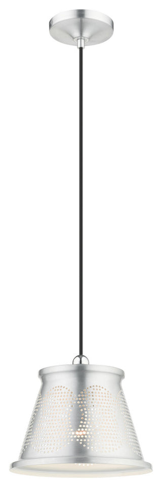 Livex Lighting Pendants 1 Light Brushed Aluminum Pendant