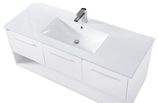 48" Single Bathroom Floating Vanity, White