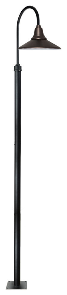 Cocoweb 14" Calla LED Barn Post Light in Mahogany Bronze With 11' Post