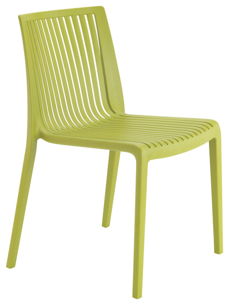 Omax Decor Nox Stackable Patio Dining Chair, Set of 2, Green