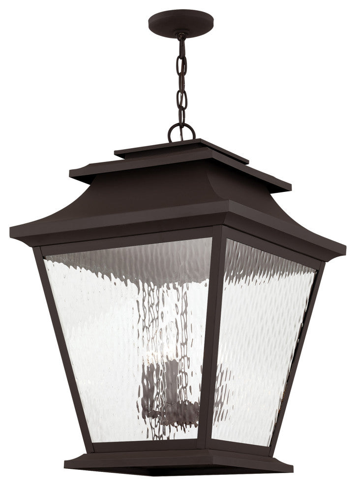 Livex Lighting Hathaway 5 Light Bronze Outdoor Pendant Lantern