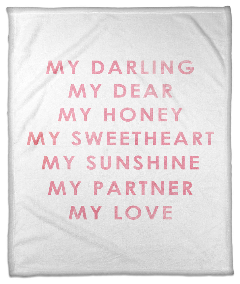 My Darling My Love 30x40 Fleece Throw Blanket
