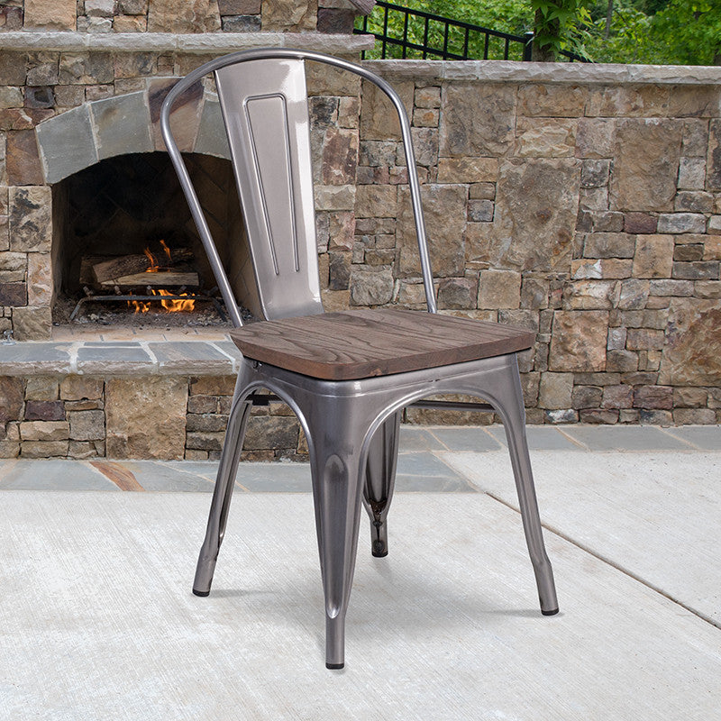 Clear Metal Stack Chair