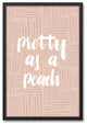 Pretty Peach Pattern Framed Canvas 20x30 Black Framed Canvas