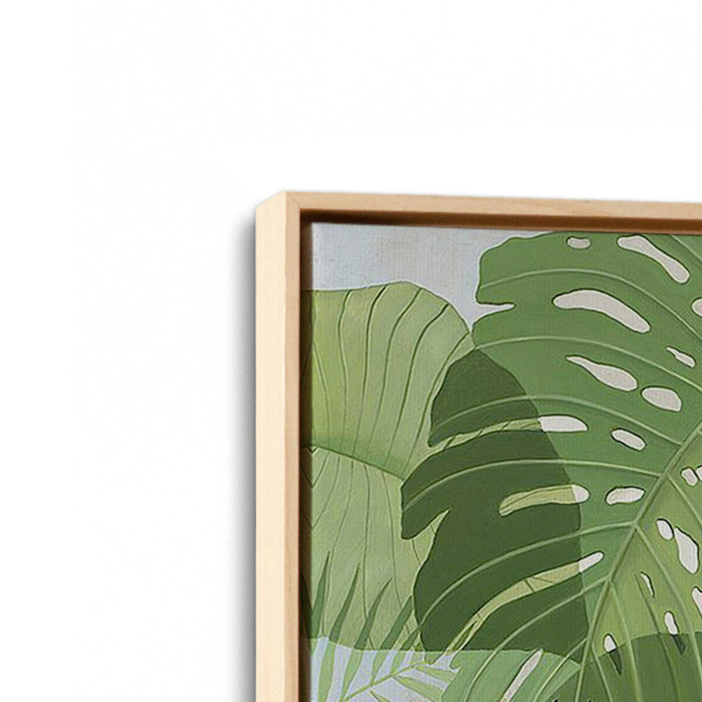 "Tropical Jade Oasis" - A Lush Botanical Accent
