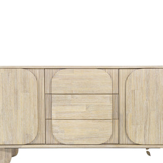Haru 63" Wide 3-Drawers Sideboard, Beige