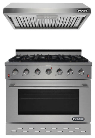 NXR 36" Propane Gas Range & Under Cabinet Hood Bundle SC3611LP EH3619