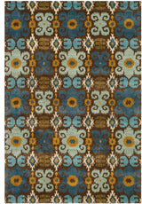 Safavieh Soho Soh445B Rug, Brown/Blue, 7'6"x9'6"