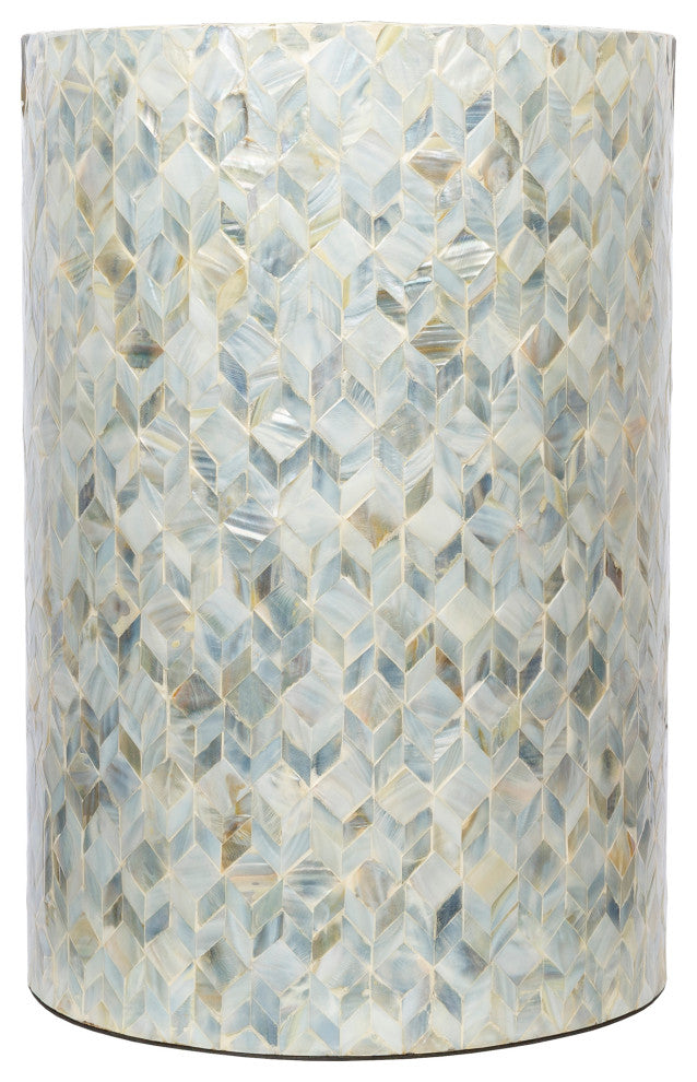 Surya Iridescent ISC-002 End Table, Ice Blue/Gray