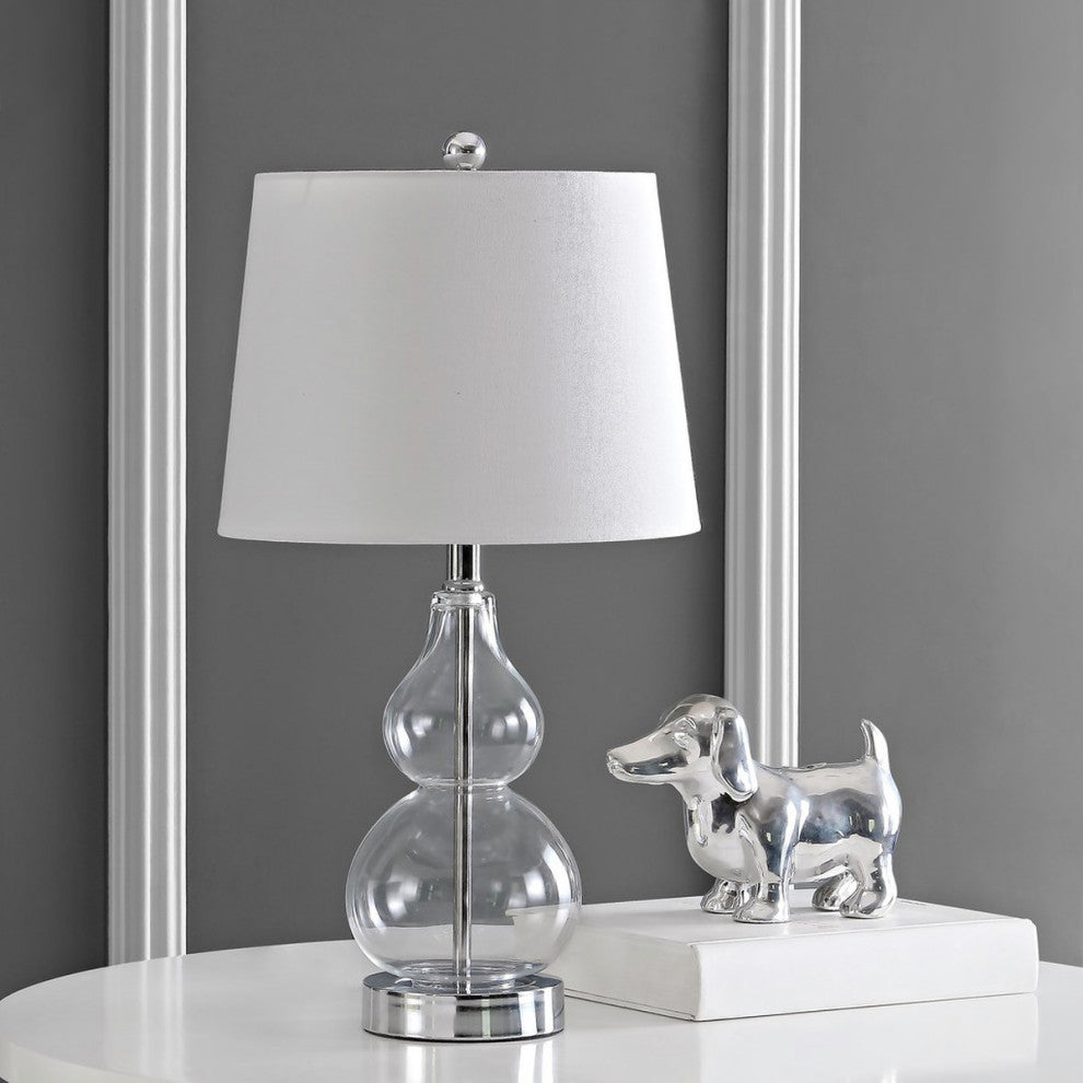 Safavieh Brisor Table Lamp Set of 2 Clear/Chrome