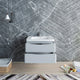Fresca Tuscany 32" Gloss Gray Wall Hung Cabinet With Integrated Sink