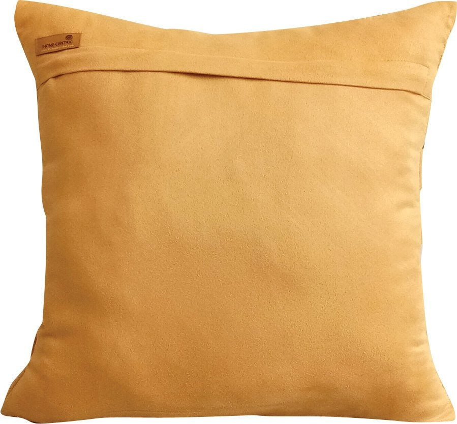 Beige Throw Pillow Cover, Pleated Smoke Crystal 26"x26" Suede Fabric, Beige