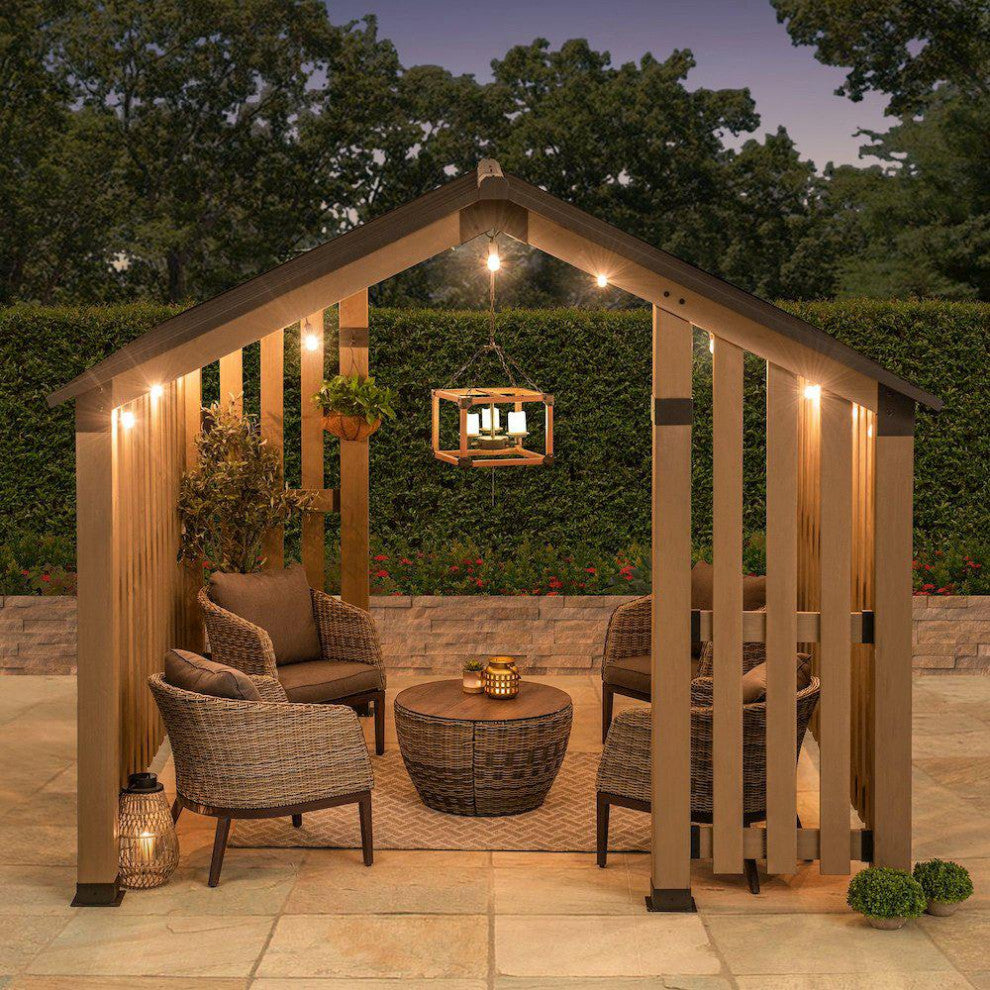 SummerCove 11'x11' Sienna Cedar Wood Framed Hot Tub Gazebo