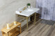 Kingston Brass LMS3622M8SQ7ST 36" Carrara Marble Console Sink, Legs