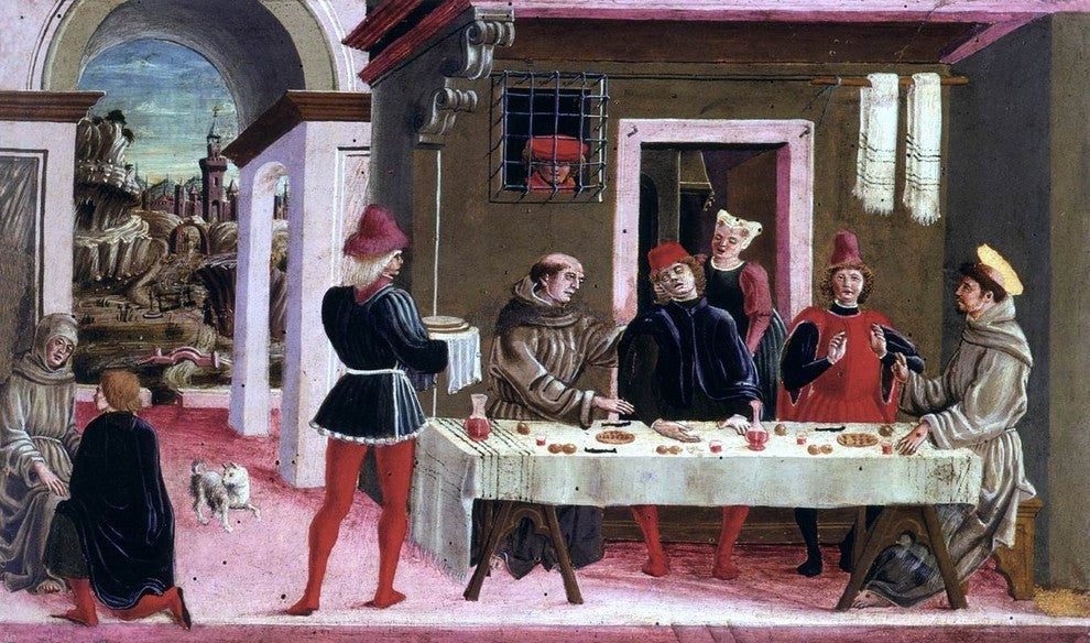 unknown, 4 Masters Death of the Knight of Celano Gallery Wrapped Canvas Print