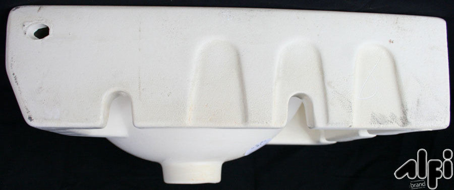 White 15"  Round Corner Wall Mounted Porcelain Bathroom Sink