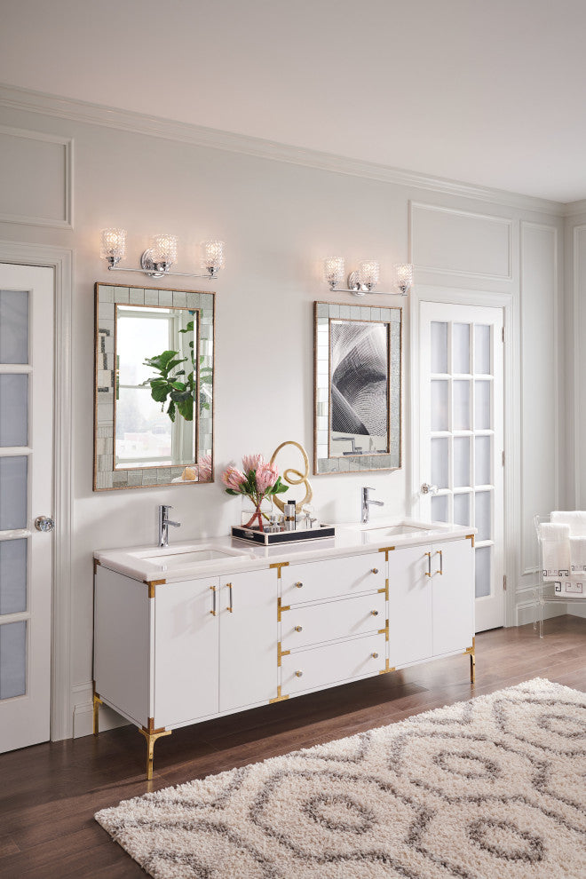 Hinkley Elle Medium Three Light Vanity, Chrome