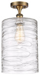 Innovations 516-1C-BB-G1113-L 1-Light Semi-Flush Mount, Brushed Brass