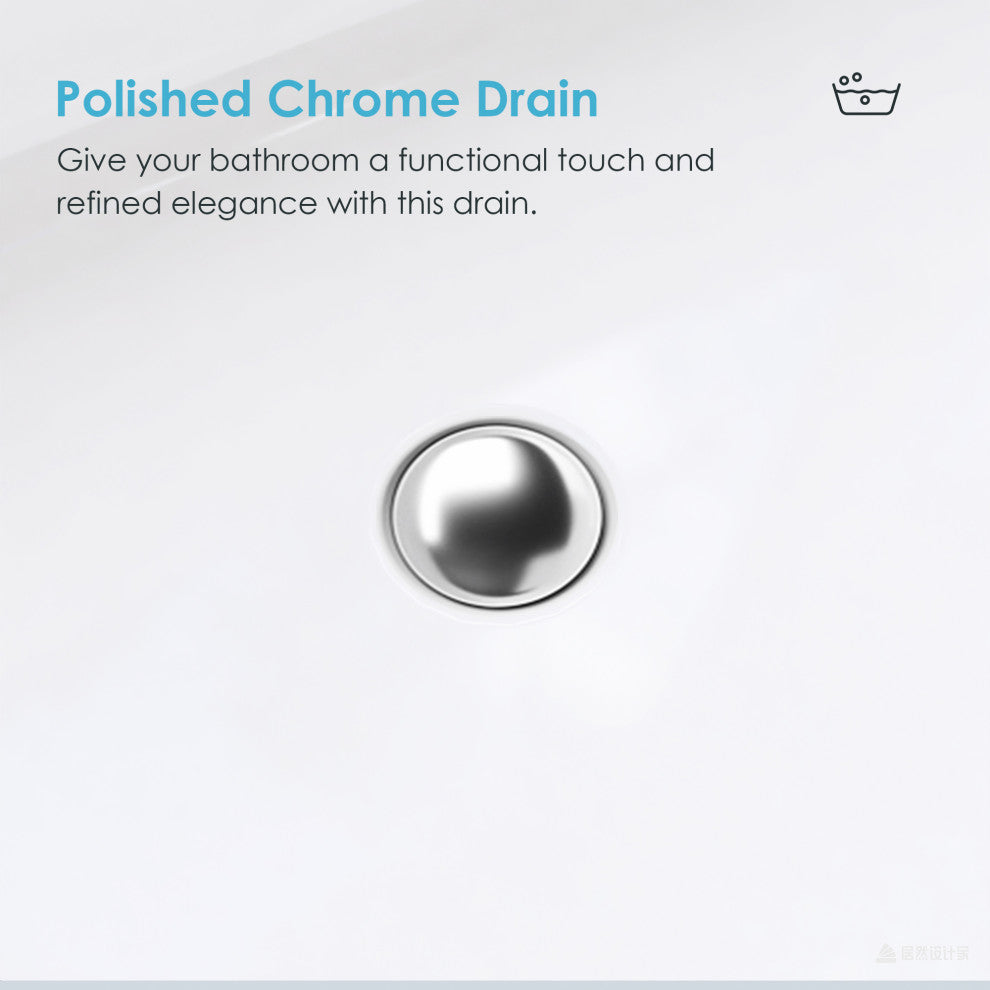 Sarnia Flat Bottom Freestanding Acrylic Soaking Bathtub, 59"