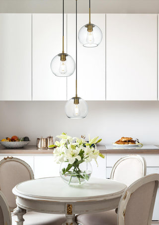 Home Living 18" Flush Mount Clear Shade, Satin Gold