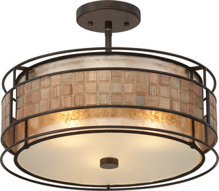 Quoizel MC842SRC Three Light Semi-Flush Mount Laguna Renaissance Copper