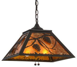 16Sq Whispering Pines Pendant