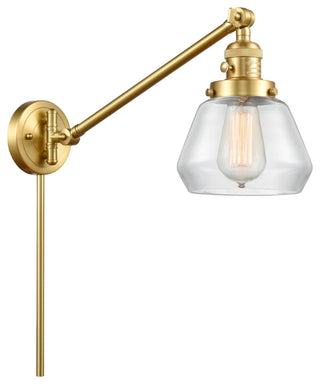 Fulton Swing Arm With Switch, Satin Gold, Clear, Clear