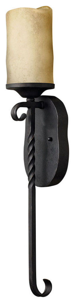 Hinkley Casa Large Single Light Sconce, Olde Black