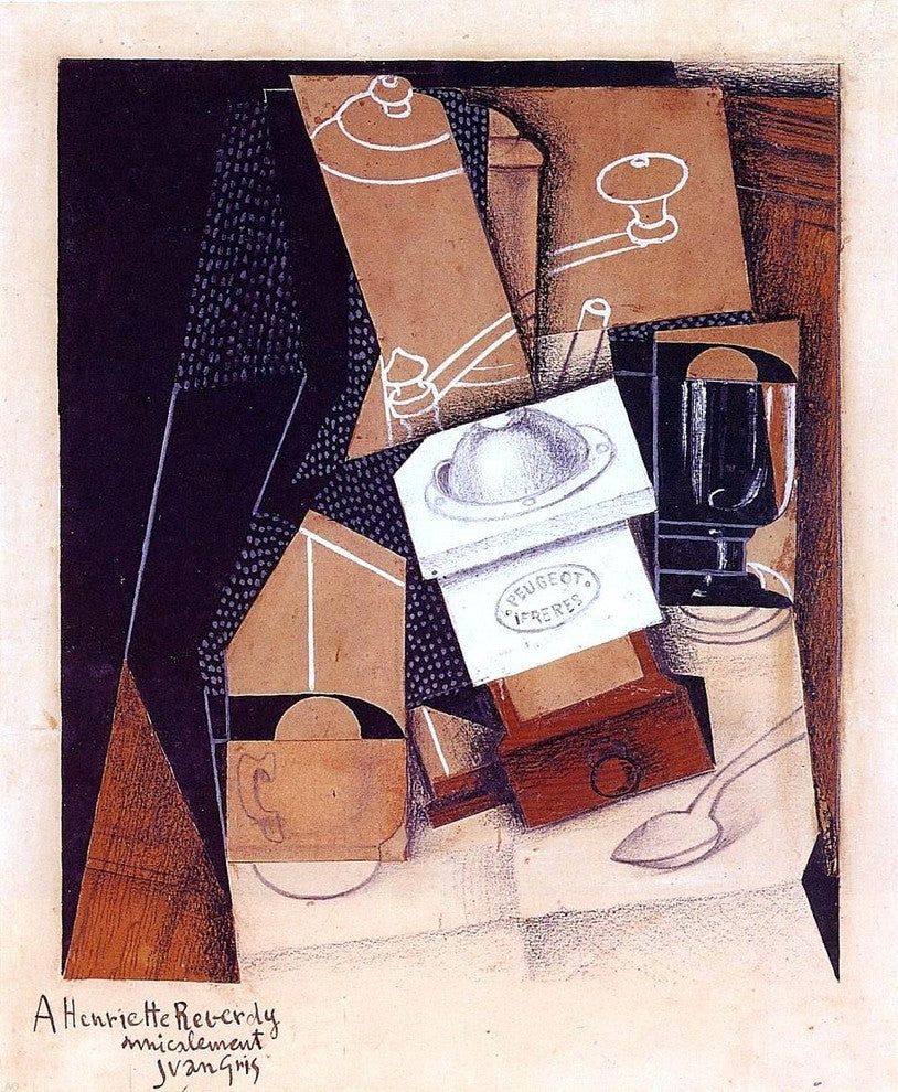 Juan Gris The Coffee Grinder, 20"x25" Wall Decal