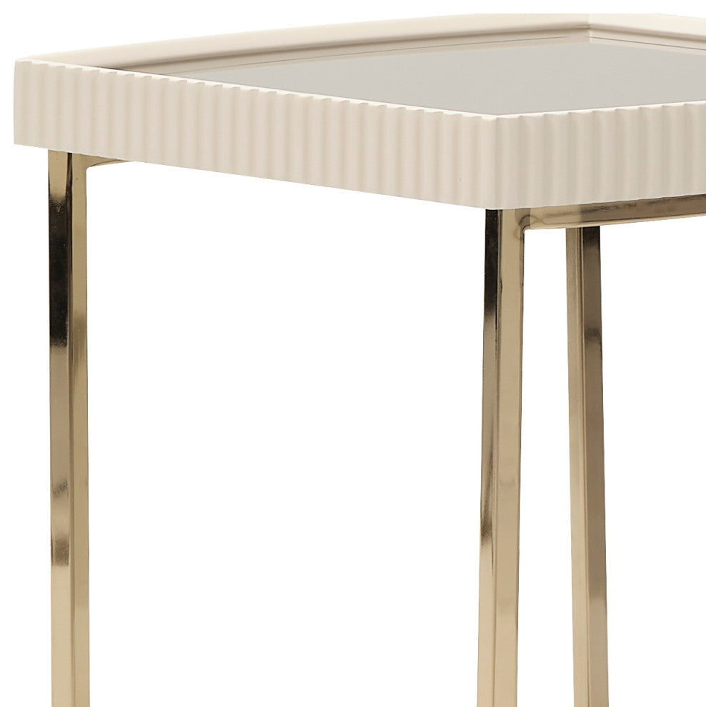 Lisbon Side Table, Silken Matte Cream