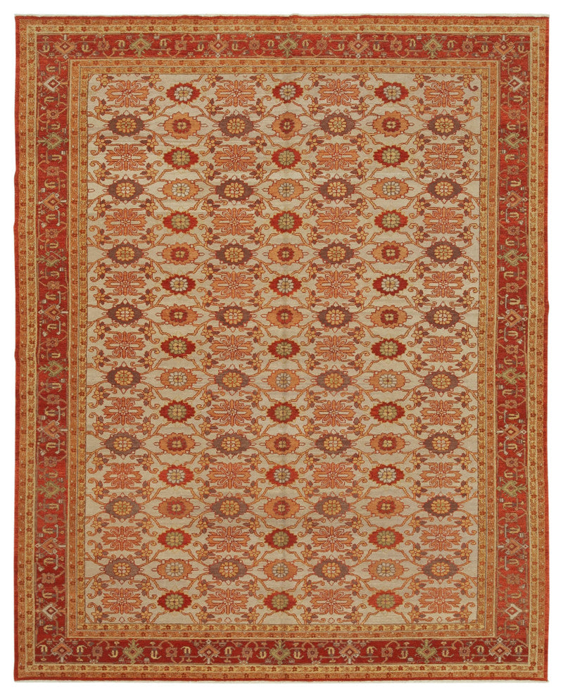Rug N Carpet - Handwoven Oriental 8' 0" x 9' 10" Unique Oushak Area Rug