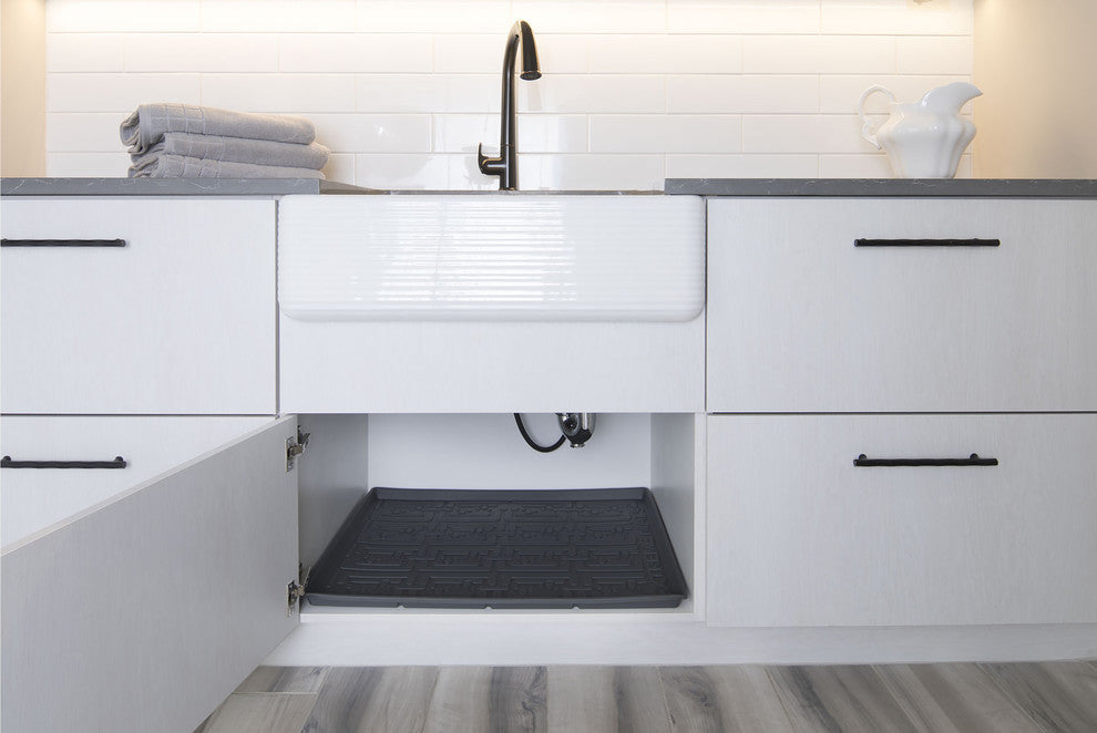 Xtreme Mats Under Sink Kitchen Cabinet Mat, Gray, 28 1/4" X 22 1/4"
