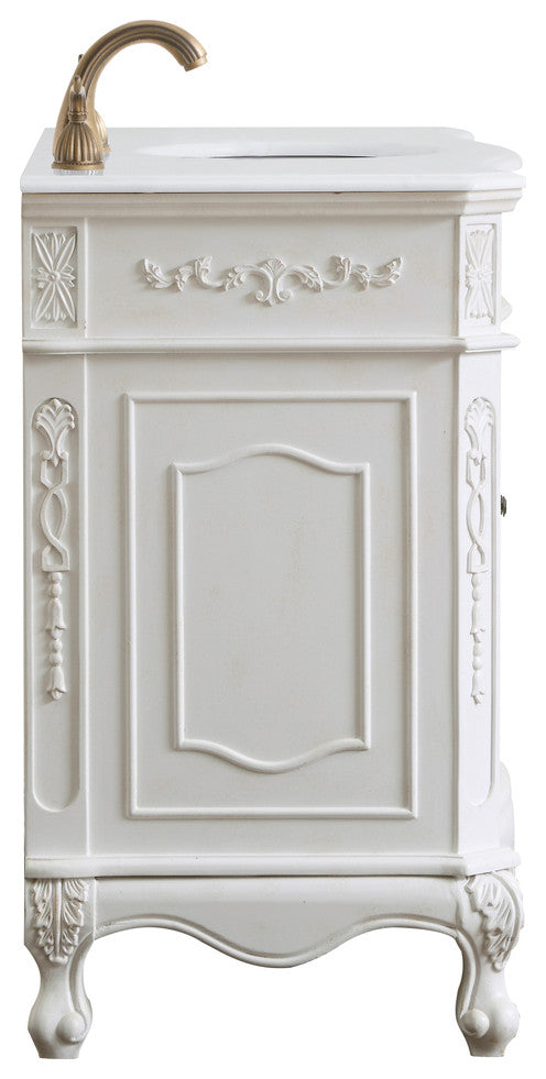 Bathroom Vanity, Antique White, 48", Single Sink